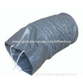 Grey PVC flexible duct, fire resistant, 3cm wire pitch, grey PVC strip, -20 to +80c